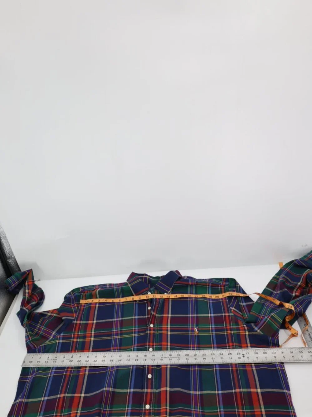 Polo Ralph Lauren Shirt Mens 3XB flesh pony Plaid Cotton Button Down Long Sleeve